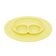 Prato de Silicone Le Baby com Três Divisórias Amarelo