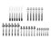 Faqueiro Lille Inox com 30 Peças - Kas por Brinox
