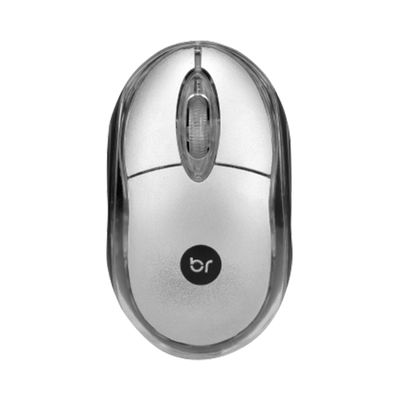 Mouse Bright Espanha com fio USB Prata 107