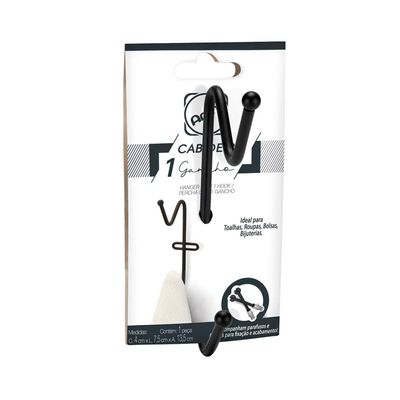 Cabideiro Arthi com 1 Gancho Black