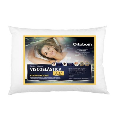 Travesseiro Ortobom Viscoelástico Slim