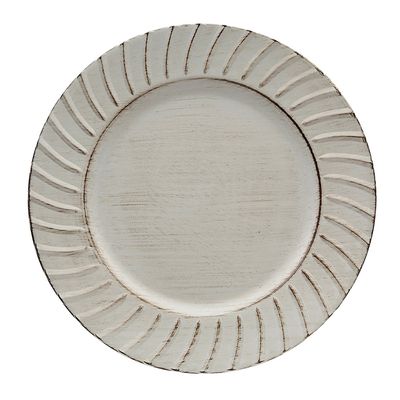 Sousplat em Plástico Copa&Cia Dorico Ivory Cinza 33cm