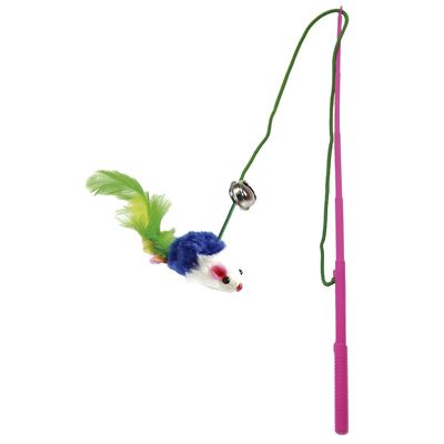 VARA PARA GATO PET NAPI RATIN GUIZO V 12 Brinquedo Para Gato Pet Napi Vara Ratinho Com Guizo
