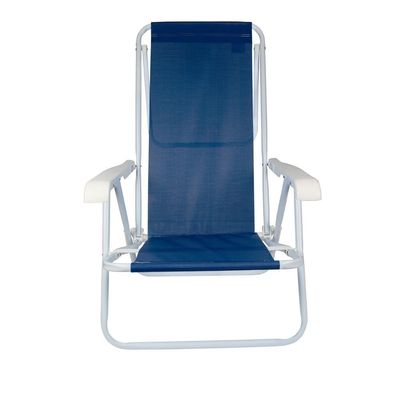 Cadeira De Praia Piscina Reclinável 8 Posições Sannet Mor Azul Marinho