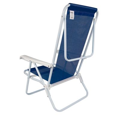 Cadeira De Praia Piscina Reclinável 8 Posições Sannet Mor Azul Marinho