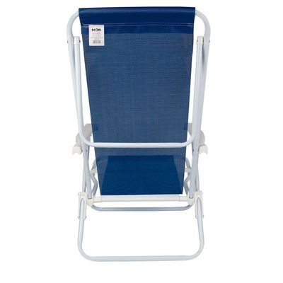 Cadeira De Praia Piscina Reclinável 8 Posições Sannet Mor Azul Marinho