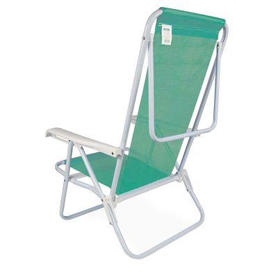 Cadeira De Praia Piscina Reclinável 8 Posições Sannet Mor Verde