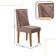 Mesa De Jantar Eloise 180cm Tampo MDF Com Vidro 6 Cadeiras Linho Capuccino Off White Naturale