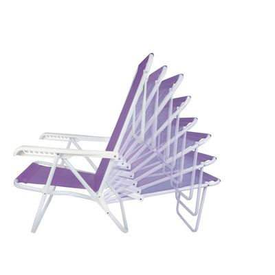 Cadeira De Praia Piscina Reclinável 8 Posições Sannet Mor Lilás