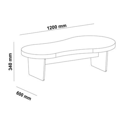 Mesa De Centro Para Sala 120 Cm 4732 Cinamomo Arly Cinamomo