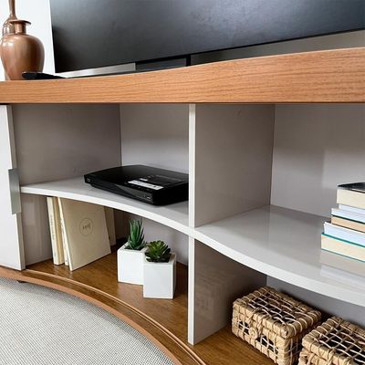 Rack Mesa Buffet Sala De Estar Mg4647 Cinamomo Off White Arly Cinamomo Off White