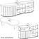Rack Mesa Buffet Sala De Estar Mg4647 Cinamomo Off White Arly Cinamomo Off White