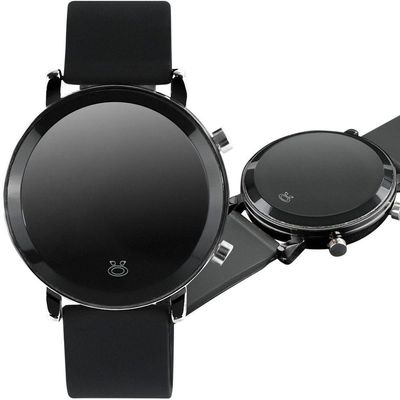 Relogio Feminino Redondo Led Silicone Digital Ajustável Presente Preto Social Original