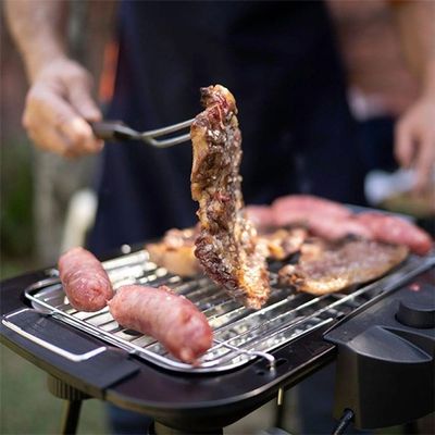 Jogo De Utensílios Para Churrasco 9 Peças De Aço Inox Com Bolsa Para Carregar