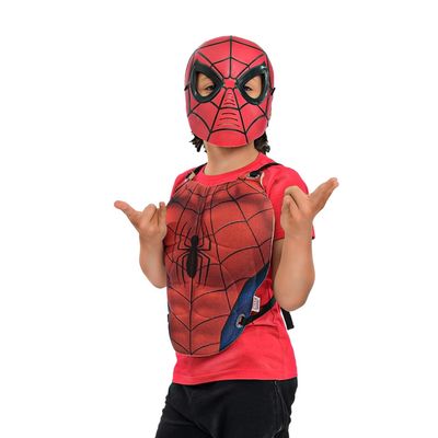 Kit Regina Vingadores Peitoral e Máscara Homem Aranha Tamanho Único