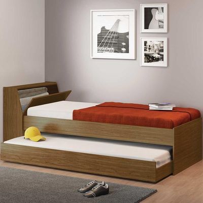 Cama Solteiro Bicama Cabeceira Bau 220x88 Bb28 Diamond Dtall Diamond