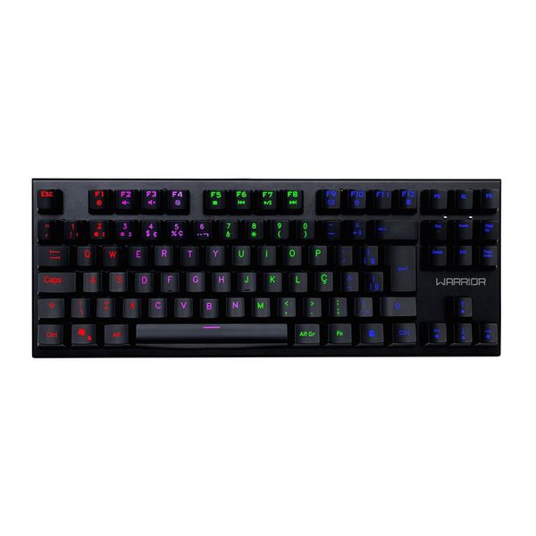 Teclado Gamer Warrior Tero TKL Mecânico Outemu Blue - TC237 TC237