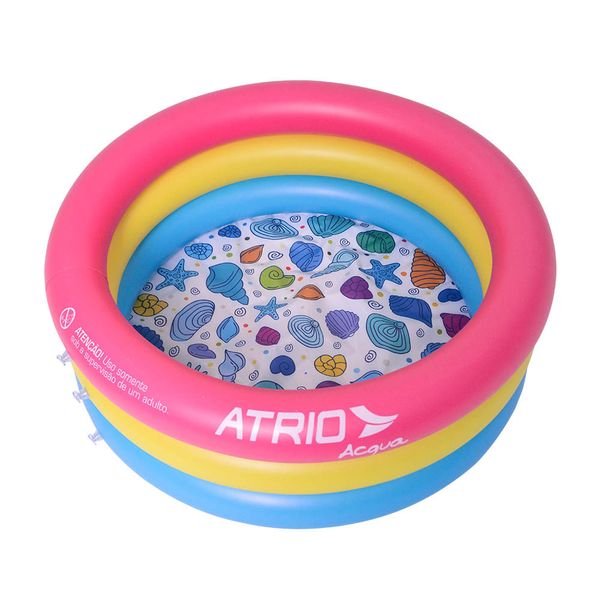 Piscina Inflável Infantil 88L Circular Fundo Conchas Atrio - ES299 ES299