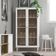 Cristaleira 2 Portas Vidro Pés Madeira 151x80 Cm E957 Branco Dtall Branco