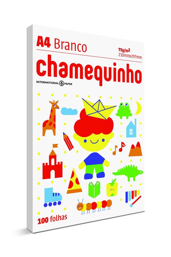 Papel Sulfite Chamex Chamequinho A4 Branco 75g com 100 Folhas