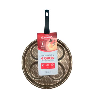 Frigideira Antiaderente Oliveira 4 Ovos 26cm Preta