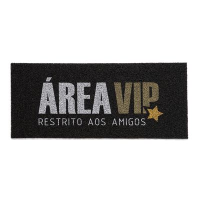 Capacho Kapazi Vinil Long 2.0 Área Vip Preto 30x70cm