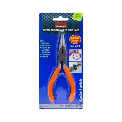 Alicate Mini Western Bico Liso Laranja