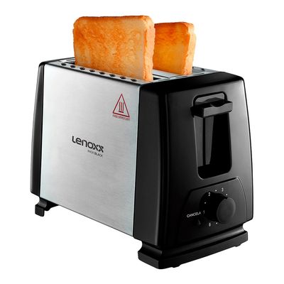 Torradeira Elétrica Lenoxx PTR205 Inox Preta - 600W 220V