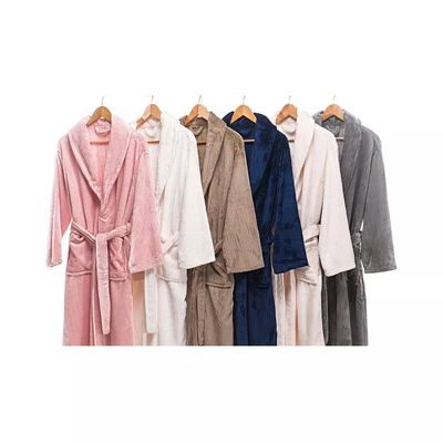 Roupão Adulto Andreza Flanel Stripe Microfibra Azul G