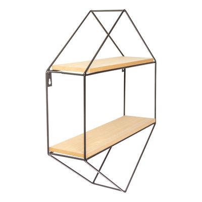 Prateleira Dupla Le Hexagonal 35,5x10x45,5cm Metal/Mdf