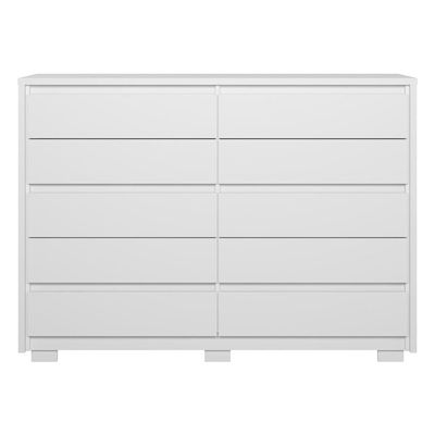 Cômoda Palumoveis Duetto com 10 Gavetas 151cm de Largura Branco