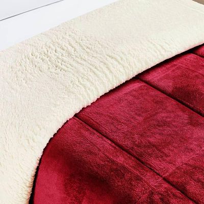 Edredom Queen Coberdrom Sherpa/mantinha Everest 1 Peça - Vermelho