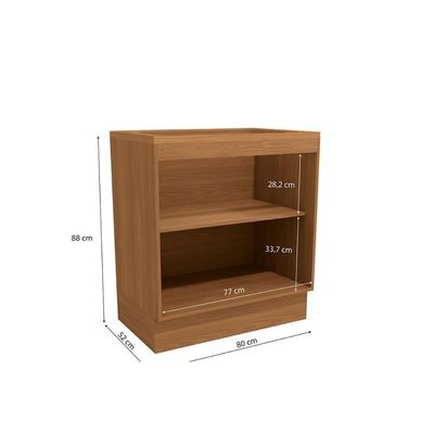 Cozinha Modulada Completa Maxxi 2 Peças 1balcão + 1 Complemento C2p43 Canela