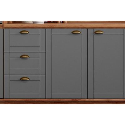 Kit Cozinha Modulada 6 Peças Bella 2 Aéreos + 2 Balcões+ 2 Paneleiros C6p55 Branco