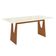 Mesa De Jantar Kappesberg Em Madeira Maciça Com Tampo De Vidro Off White 180cm