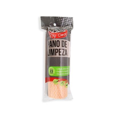 Kit Com 3 Rolos De Pano De Limpeza Multiuso Rolo 25 Panos Cd