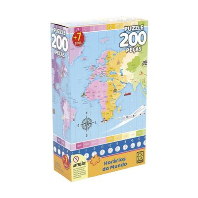Quebra-Cabeça Grow Mapa do Brasil com 200 Peças