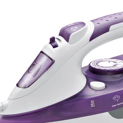 Ferro a Vapor Ceramic Express Mondial 220V 1200W Branco/Lilás - F-40