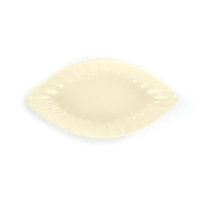 Travessa Oval Canelada Bege 30cm