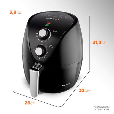 Fritadeira Sem Óleo Air Fryer 3,5L Mondial Preto 1500W AF-31 110