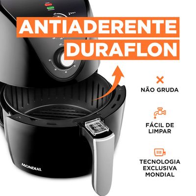 Fritadeira Sem Óleo Air Fryer 3,5L Mondial Preto 1500W AF-31 110