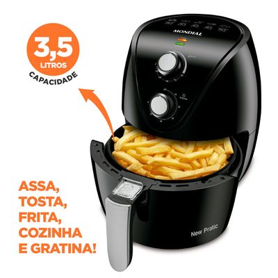 Fritadeira Sem Óleo Air Fryer 3,5L Mondial Preto 1500W AF-31 110
