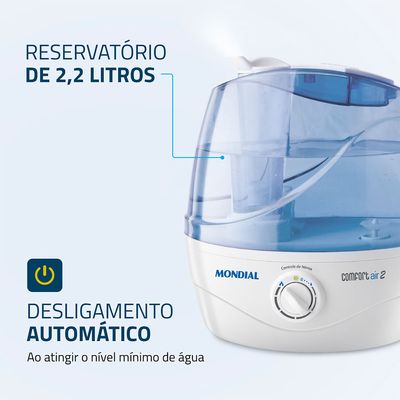 Umidificador de Ar Ultrassônico Mondial Comfort Air 2 NUA-02 Bivolt