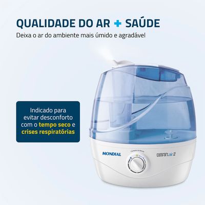 Umidificador de Ar Ultrassônico Mondial Comfort Air 2 NUA-02 Bivolt