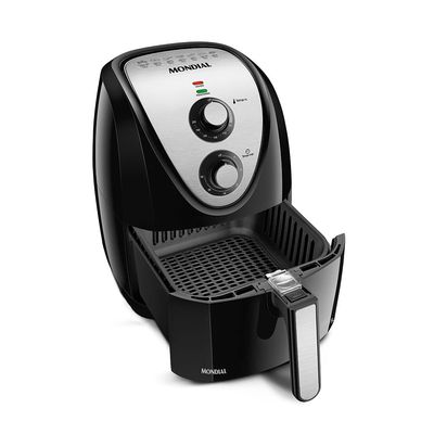 Fritadeira Sem Óleo Air Fryer 5L Mondial Preto e Inox 1900W AFN-50-BI 110