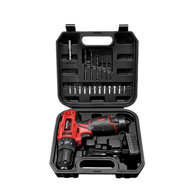 Parafusadeira e Furadeira com Maleta Mondial Preto 12V PI-12MA Bivolt