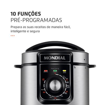 Panela de Pressão Elétrica Pratic Cook 5 L Premium I PE-48-5L-I 110