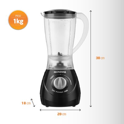 Liquidificador Easy Power Mondial Preto 550W L-550-B 110