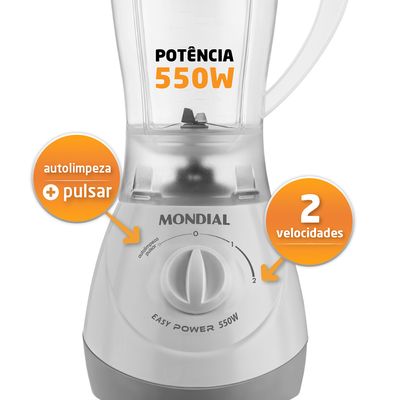 Liquidificador Easy Power Mondial Branco 550W L-550-W 110