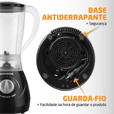 Liquidificador Easy Power Mondial Preto 550W L-550-B 110